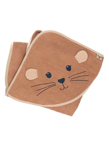 Sterntaler® Kapuzenbadetuch "Otti" in Hellbraun - (L)80 x (B)80 cm