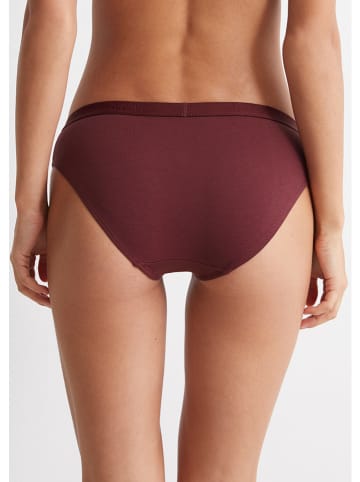 Marc O´Polo 3er-Set: Slips in Bordeaux/ Weiß/ Aubergine