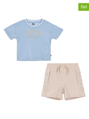 Levi's Kids 2-częściowy zestaw w kolorze błękitno-jasnoróżowym