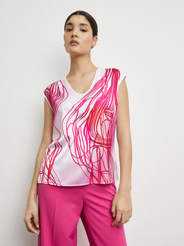TAIFUN Bluse in Weiß/ Pink