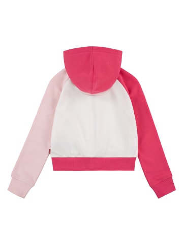 Levi's Kids Sweatjacke in Weiß/ Pink