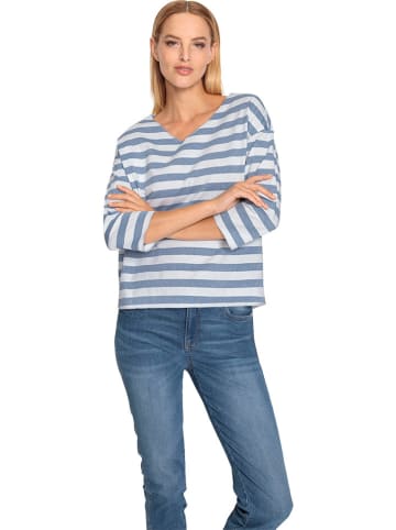 Heine Longsleeve blauw/wit