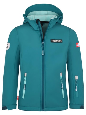 Trollkids Softshelljacke "Oslofjord" in Türkis