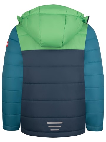 Trollkids Ski-/snowboardjas "Hemsedal" donkerblauw/groen