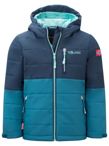 Trollkids Ski-/ Snowboardjacke "Hemsedal" in Dunkelblau/ Türkis