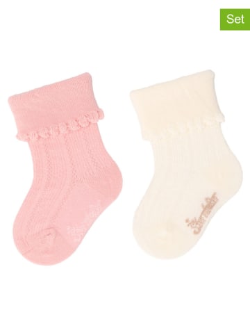 Sterntaler 2er-Set: Babysocken in Rosa/ Creme