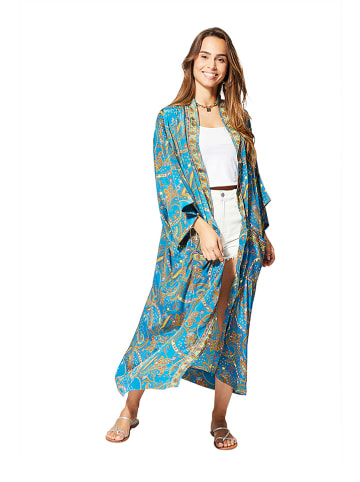 Aller Simplement Kimono w kolorze niebiesko-żółtym