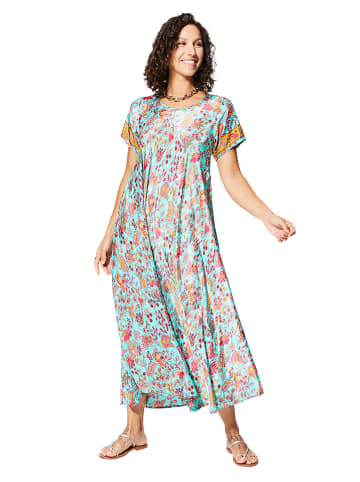 Aller Simplement Jurk turquoise/rood
