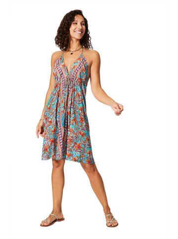 Aller Simplement Jurk turquoise/oranje