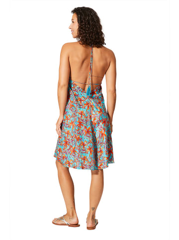 Aller Simplement Jurk turquoise/oranje