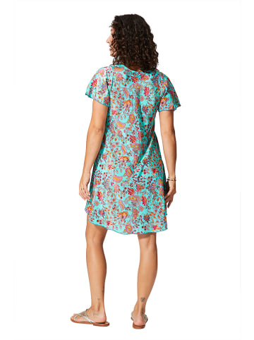 Aller Simplement Kleid in Türkis/ Rot