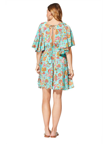 Aller Simplement Jurk turquoise/oranje