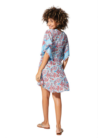 Aller Simplement Kleid in Hellblau/ Rot