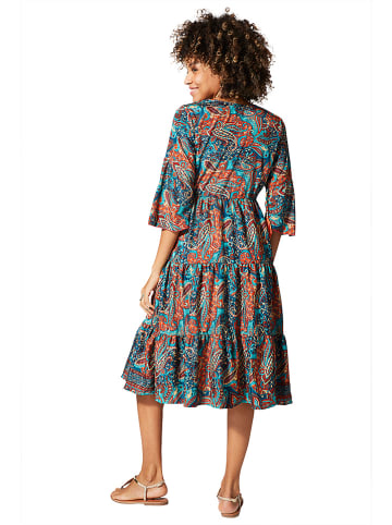 Aller Simplement Kleid in Blau/ Rot