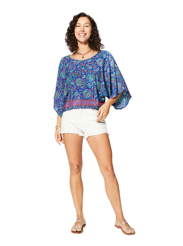 Aller Simplement Bluse in Blau/ Türkis