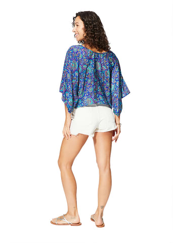 Aller Simplement Bluse in Blau/ Türkis