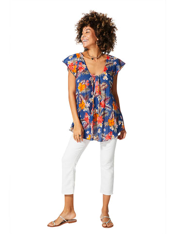 Aller Simplement Shirt in Blau/ Orange