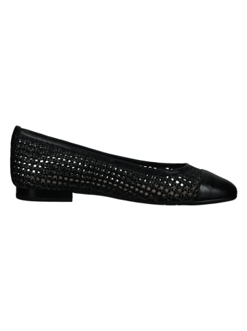 PETER KAISER Leder-Ballerinas in Schwarz