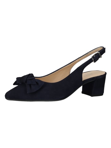 PETER KAISER Leder-Slingpumps in Dunkelblau