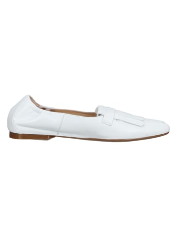PETER KAISER Leder-Slipper in Weiß