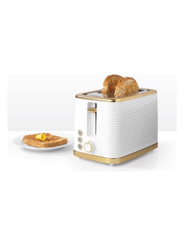 White and gold toaster top
