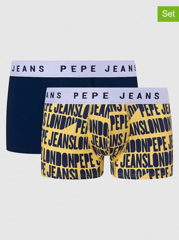 Pepe Jeans Bokserki (2 pary) w kolorze granatowo-żółtym