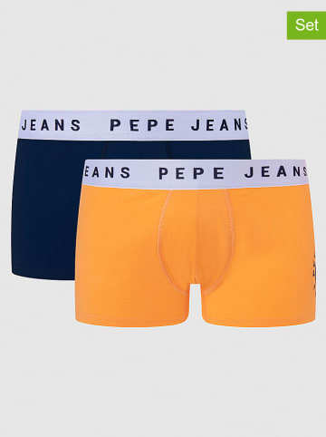 Pepe Jeans 2-delige set: boxershorts donkerblauw/oranje