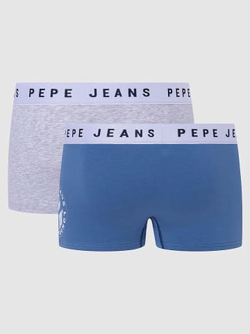 Pepe Jeans 2er-Set: Boxershorts in Blau/ Grau