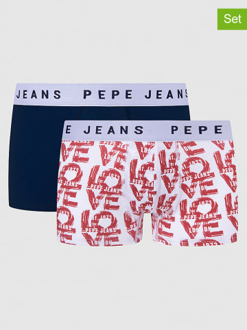 Pepe Jeans Bokserki (2 pary) w kolorze granatowym i białym