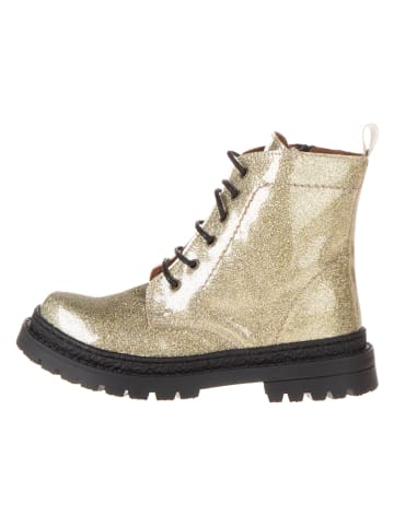 lamino Leder-Boots in Gold