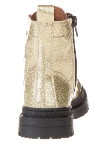 lamino Leren boots goudkleurig
