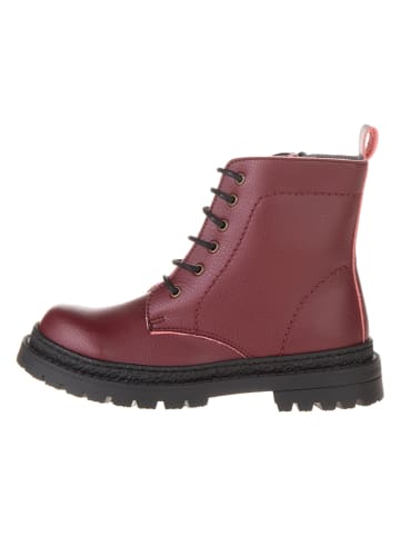 lamino Leder-Boots in Rot