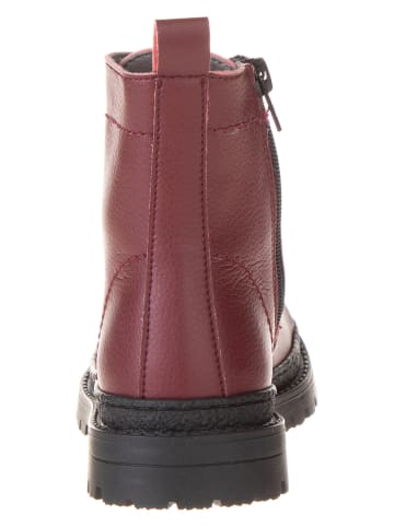 lamino Leder-Boots in Rot