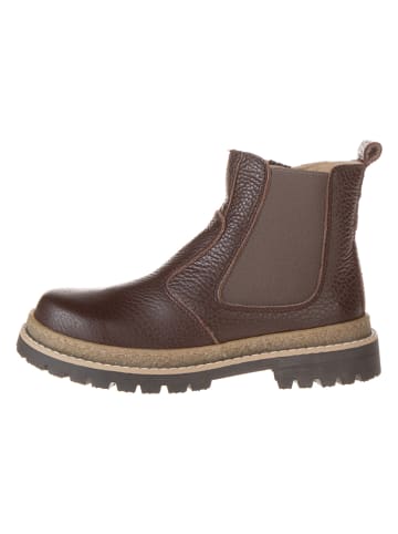 lamino Leren chelseaboots bruin