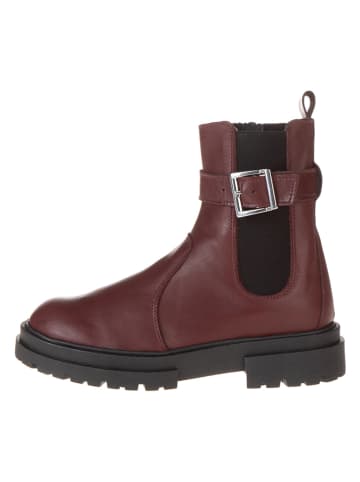 lamino Leder-Chelsea-Boots in Rot