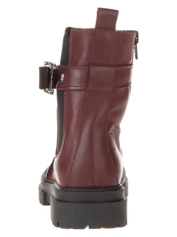 lamino Leren chelseaboots rood