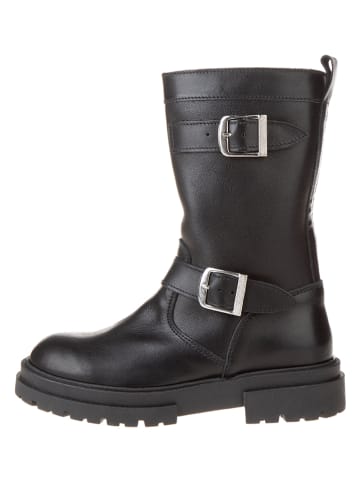 lamino Leder-Boots in Schwarz