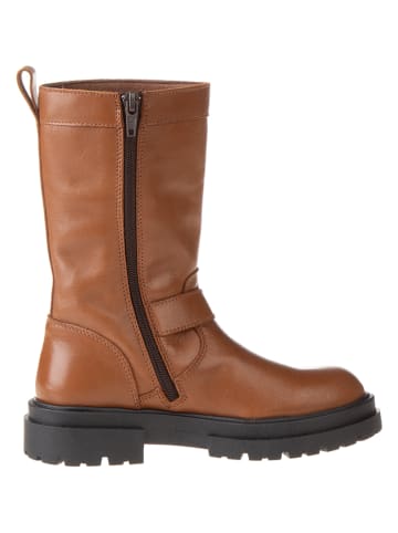 lamino Leder-Boots in Hellbraun