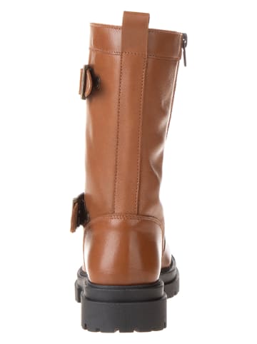 lamino Leren boots lichtbruin