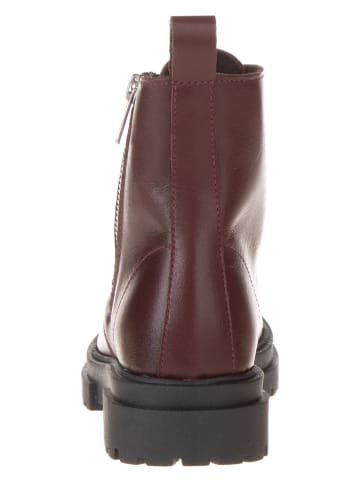 lamino Leder-Boots in Rot