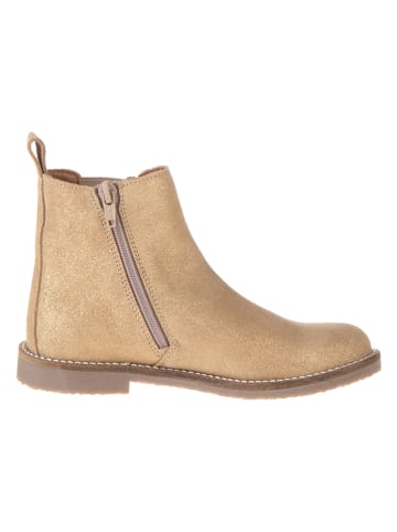 lamino Leren chelseaboots goudkleurig