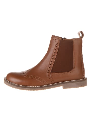 lamino Leren chelseaboots lichtbruin
