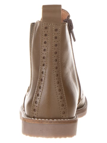 lamino Skórzane sztyblety w kolorze zielonym