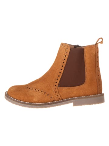 lamino Leren chelseaboots lichtbruin