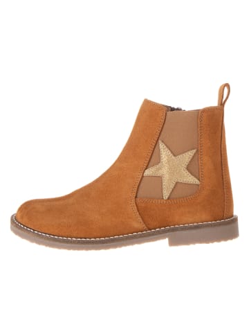 lamino Leren chelseaboots lichtbruin