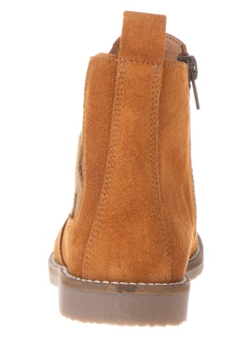 lamino Leren chelseaboots lichtbruin