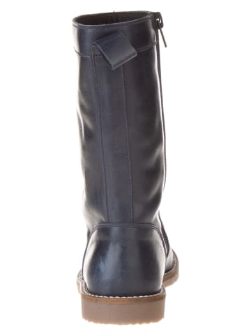 lamino Leder-Stiefel in Dunkelblau