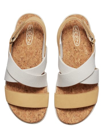 Keen Sandalen "Elle" in Beige/ Weiß