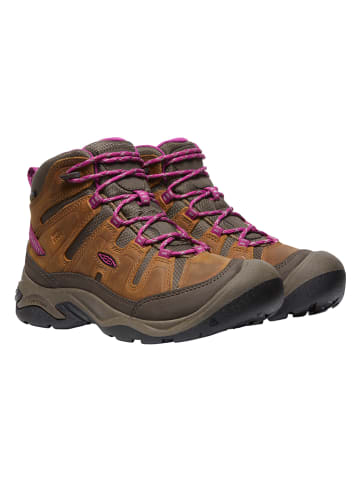 Keen Leren wandelboots"Circadia" lichtbruin/roze