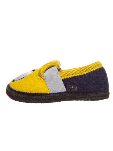 lamino Pantoffels geel/donkerblauw
